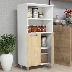 Kuchyňská skříňka Buffet Haslev White Sapphire Oak Look Komoda 35 cm hluboká