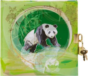 Goldbuch Tagebuch The Panda mit Schloss 16,5x16,5 cm 96 weiße Seiten