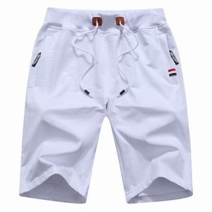 (Weiß,XXL)Herren Einfarbig Mode Strandhose Fünf-Punkte-Hose Sporthose Freizeithose