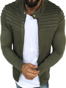 Herren Übergangsjacken Leichte Jacken Einfarbige Oberteile Lässiger Mantel Herbst Jacke Militärgrün,Größe XXL