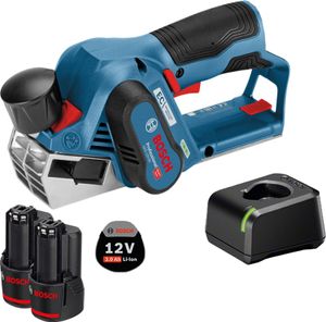 Bosch Akku-Hobel GHO 12V-20 12 V / 2x 3,0 Ah Akku + Ladegerät