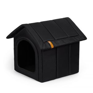 Rexproduct Home gemütliches Hundebett, Hundehütte im modernen Stil, Farbe schwarz, Größe XXL (55x60x60cm)