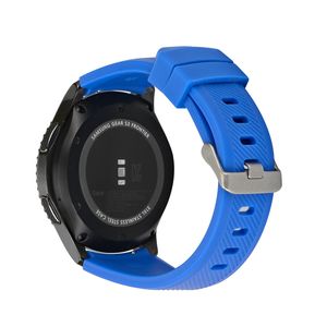 Armband flexibel aus Silikon 22mm für Samsung Gear S3 Smartwatch in Blau