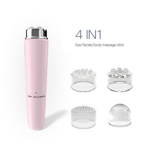 FNCF 4 in 1 Mini elektrische Gesichtsmassagegerät Akupressur Massagegerät für Schmerzlinderung (rosa)