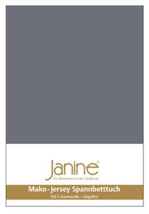 Janine JERSEY Spannbetttuch 5002 100 X 200 opalgrau