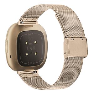 INF Edelstahl Uhrenarmband Metall Armband Ersatzband für Fitbit Versa 3 watch Gold