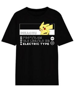 Pokemon - Pickachu - T-Shirt - Unisex - Kids - Teen - Krótki rękaw - Czarny/Biały - Rozmiar 134/140