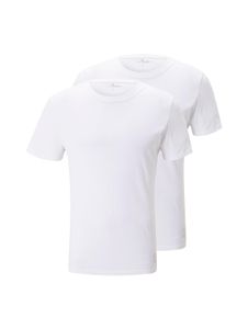 TOM TAILOR Herren T-Shirt Doppelpack Rundhals Basic White M