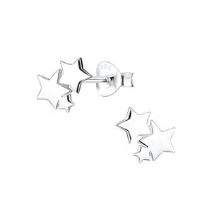 Ohrstecker 3 Sterne: Ohrringe Silber 925