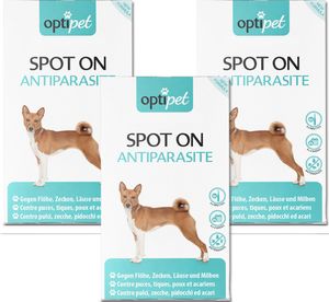 OptiPet 18x Spot On für Hunde, Spot on Hund, Spot on, Spot on Flöhe Hund, Zeckenschutz Hund