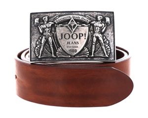 JOOP! Leder Gürtel Buckle Jeans Belt 4,0 CM W105 Cognac braun