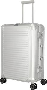 Travelite Aluminium Trolley 4 Rollen M NEXT silber