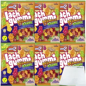 Nimm2 Lachgummi Mümmel Bande 6er Pack (6x200g Packung) + usy Block