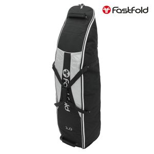FASTFOLD Golftasche - Unisex 1.0  mit 3 Tragegriffe - Schwarz/Grau - Wasserdicht - Reisetasche Golfbag Golfreisebag Organizer Trolleybag Caddybag