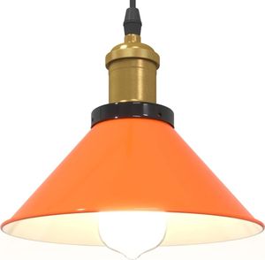 vidaXL Pendelleuchte Höhenverstellbar E27 Orange Glänzend Ø22cm Metall vidaXL Pendelleuchte Höhenverstellbar E27 Orange Glänzend Ø22cm Metall