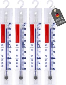 4 Stück Kühlschrankthermometer analog
