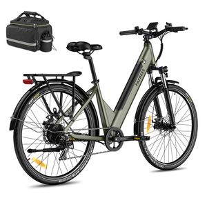 Fafrees E-Bike City Elektrofahrrad 27,5 Zoll Akku 14,5Ah, 250W City e-bike 25km/h SHIMANO 7S IP54 mit App, Grün