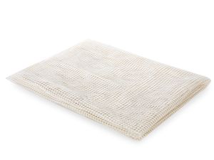 BELIANI Antirutschmatte Weiß PVC und Polyester 130 x 190 cm Unterlage rechteckig zuschneidbar für Teppiche