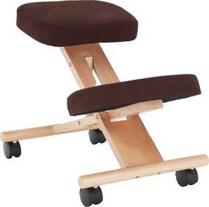 Kondela Ergonomischer Kniestuhl Flonet - braun / buche