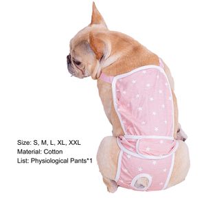 Kurze Haustierhose, Druckdesign, Gesundheitswesen, waschbare Hundewindel, physiologische Haustierhose für Hündinnen-Rosa,S