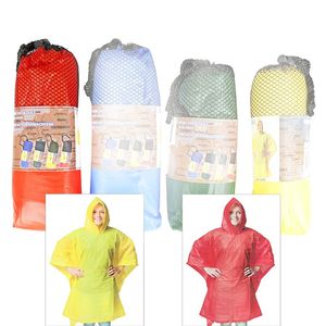 Regenponcho für Erwachsene 100x130cm Regencape Regenschutz Regenmantel Poncho, Farbe:rot