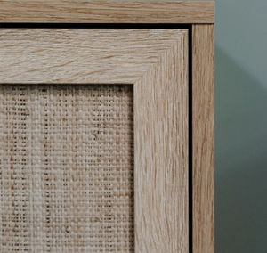Finish Komoda Bali 03A Sonoma-Eiche und Raffia-Druck