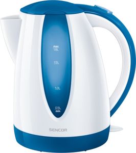 Sencor SWK 1812BL, 1,8 l, 2000 W, Blau, Weiß, Kunststoff, Wasserstandsanzeige, Überhitzungsschutz