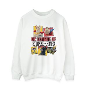 DC Comics - "DC League Of Super-Pets Profile" Sweatshirt für Herren BI21844 (S) (Weiß)