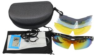 Fahrradbrille Polarisierte Sonnenbrille 5 Wechselgläser für Damen und Herren Sportbrille Fahrradbrille Outdoorsport Radfahren Laufen Angeln,schwarz