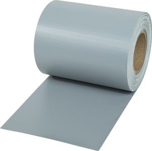 PVC Sichtschutzfolie mit Befestigungsclips - 35 m, grau