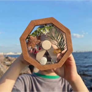 Hölzern DIY Magie Rotierend Kaleidoskop Kit, Outdoor Spielzeug Naturliebhaber Geschenk Entdeckerspielzeuge