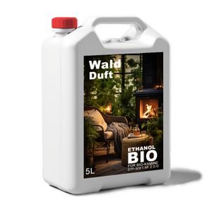 5 Liter Bioethanol WALDEGRUCH Premium 100% fürAlkohol für Kamin 5L
