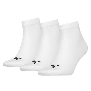 PUMA UNI QUARTER PLAIN 3-pack ponožky, ponožky:39-42, PUMA farby:White