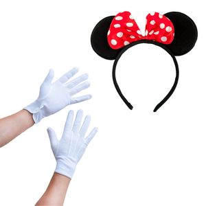 Oblique Unique Damen Maus Mouse Kostüm Accessoire Set - Haarreifen mit Maus Ohren + Handschuhe