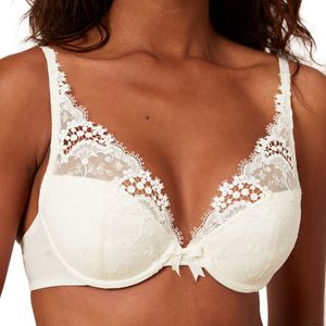 Simone Perele Wish Push-Up BH Geformte Cups mit herausnehmbaren Schaum-Kissen, Formt ein tiefes Dekolleté in V-Form, Push-up-BH mit tiefem Ausschnitt