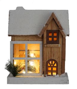 LED Weihnachtshaus 26 cm - Haus mit Schneedach