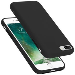 Cadorabo Schutzhülle für Apple iPhone 7 PLUS / 7S PLUS / 8 PLUS Hülle in Schwarz Handyhülle Case Cover TPU Etui
