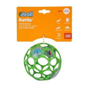 Oball Rattle 10 cm - Grün, Greifball mit Rassel, Spielzeug für Babys ab 0+ Monate