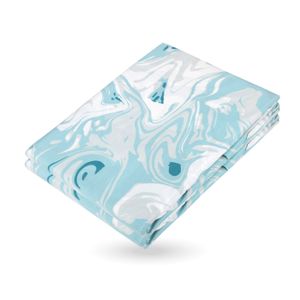 Bettwäsche - Bettbezug 135x200cm Kissenbezug 80x80cm ( Marble Blau )  - mit Reißverschluss,  100% Baumwolle - Atmungsaktiv und höchste Qualität