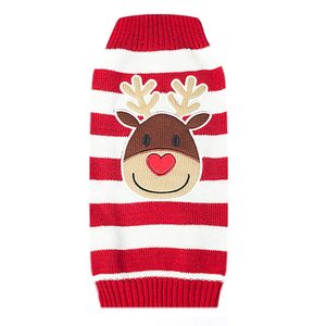 Haustierkleidung Weihnachtskostüm Weihnachtsmann Elch Neujahrspullover,(S)