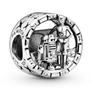 Pandora 799245C00 Stříbrný přívěsek Star Wars C3-PO a R2-D2