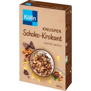 Kölln Knusper Schoko Krokant mit Haselnusskrokant 500g 4er Pack