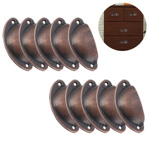 20 Vintage Türgriff Muschelgriff Griffe Bronze Schrank Schubladengriff Metall Möbelgriffe Halbkreis mit Schrauben für Kabinett Schubladen Schrank