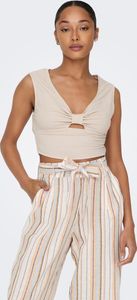 Only Jany ärmelloses T-shirt Beige XS Frau Beige XS