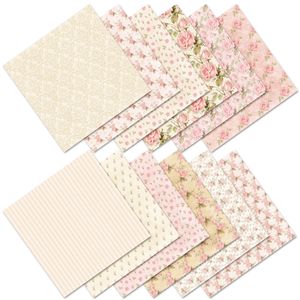 24 listů 12 vzorů scrapbookového papíru, 15cm barevný papírový blok pro řemeslné scrapbooking, jednostranně potištěné řemeslné papíry pro scrapbooking, výrobu přání, dekorace (barva 1)