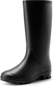 DREAM PAIRS Herren Gummistiefel Wasserdicht Halbhoch Arbeitsschuhe mit Rutschfest Sohle Wellington Boots Regenstiefel,Farbe:SCHWARZ,Größe:43