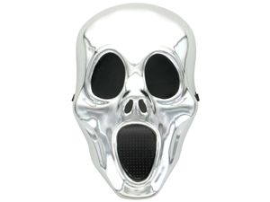 Halloweenmaske Totenkopfmaske Zähne verschiedene Farben, Variante wählen:silber