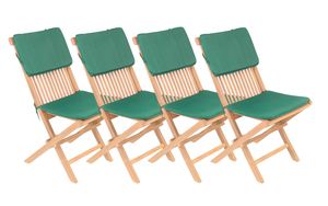 4x Auflagenset Modena 2tlg. Gartenstuhlauflage Sitzkissen Stuhlkissen mit Bänder