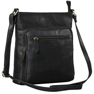 Benthill Damen Shopper Leder - Tasche aus echtem Rindsleder - Handtasche mit Reißverschluss - Schultertasche / Ledertasche - Vintage Umhängetasche
