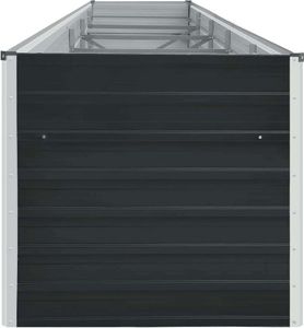 vidaXL Podwyższone łóżko ogrodowe Stal ocynkowana 400x80x77 cm Antracyt